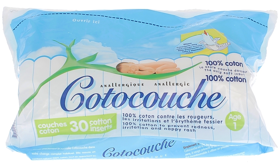 COTOCOUCHE COUCHES 100% COTON 1ER AGE COUCHES X30