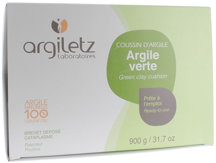 Coussin d'argile verte prêt à l'emploi Argiletz - 36 alvéoles x 25 g
