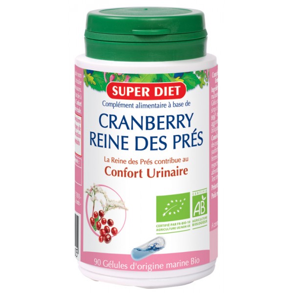 Cranberry + Reine des près BIO  Super Diet - 90 gélules