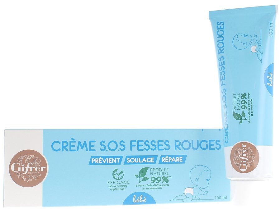 Crème S.O.S fesses rouges Gifrer - tube de 100 ml