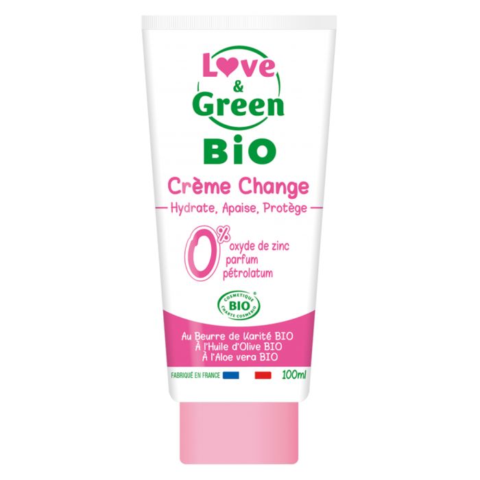Crème change bio Love&Green - tube de 100ml