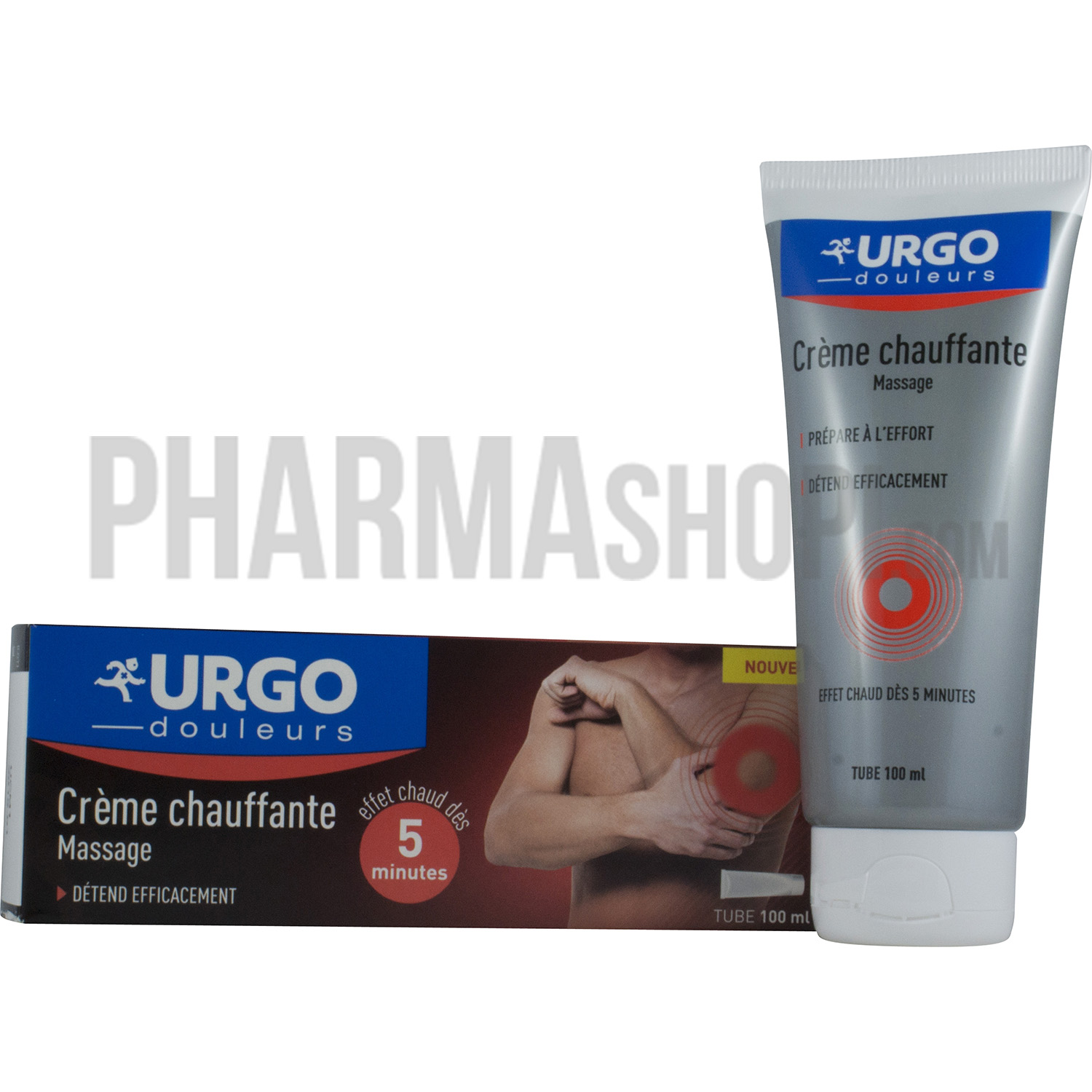 Crème chauffante massage Urgo - tube de 100 ml