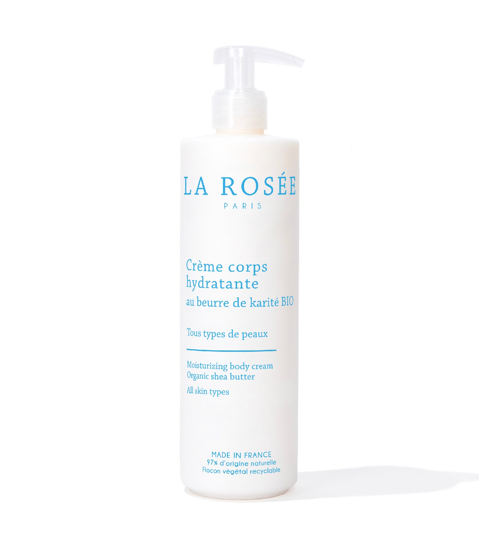 Crème corps hydratante au beurre de karité bio La Rosée - flacon-pompe de 400 ml