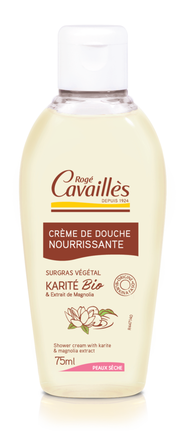 Crème de Douche Beurre de Karité & Magnolia Rogé Cavaillès - flacon de 75 ml