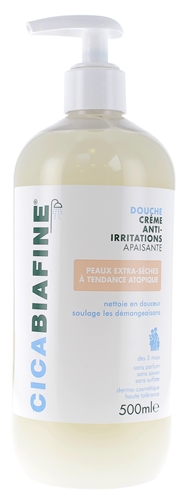 Crème douche anti-irritations apaisante Cicabiafine - flacon-pompe de 500ml