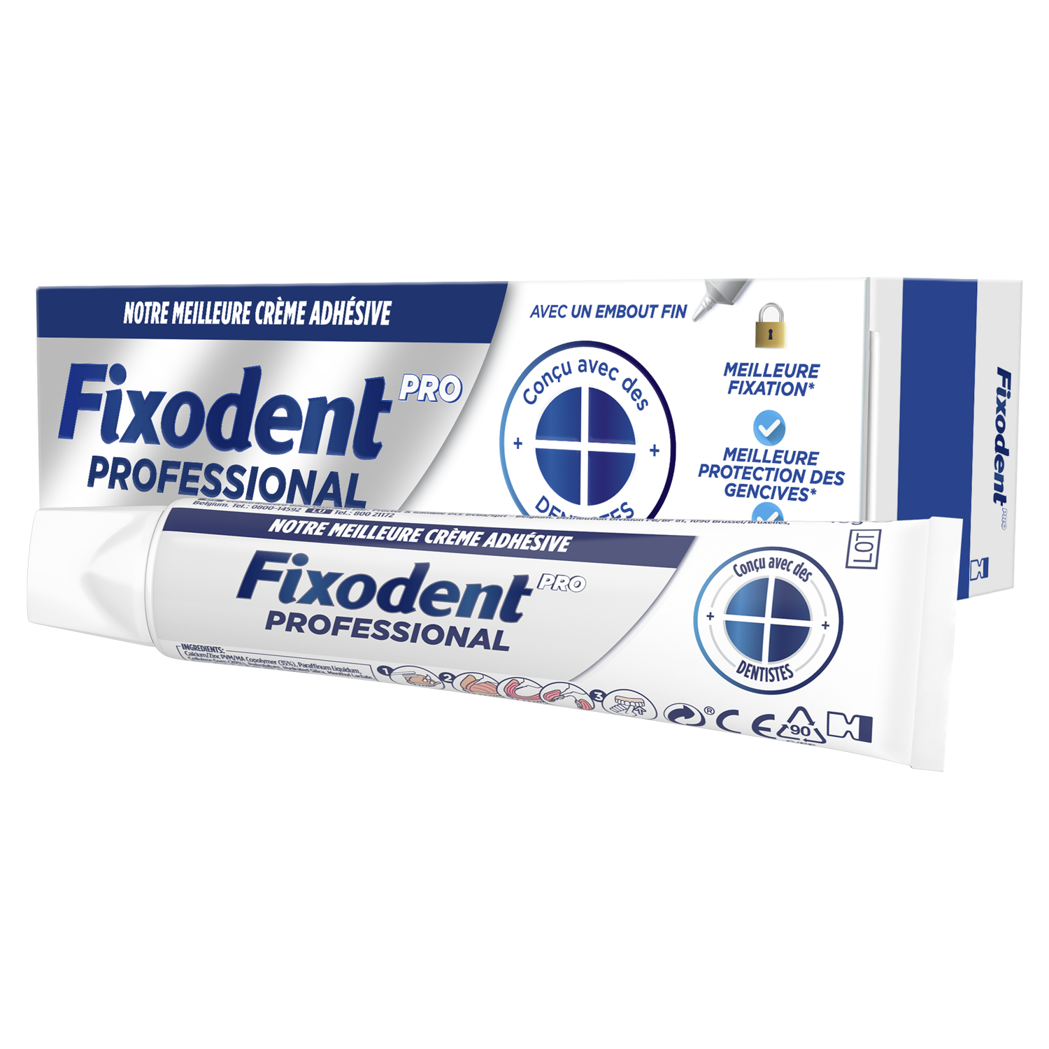 Crème fixative Fixodent Professionnel - tube de 57 g