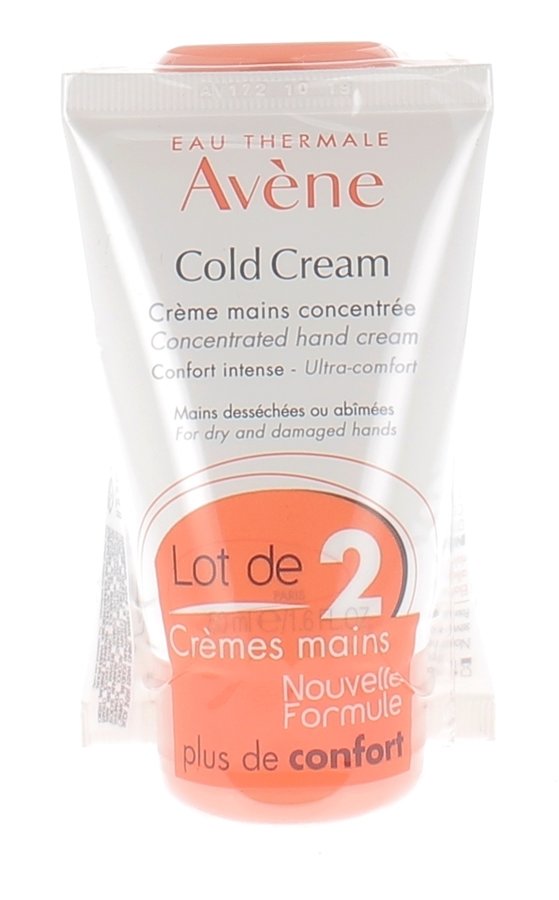 Crème mains concentrée cold cream - lot de 2 tubes de 50 ml