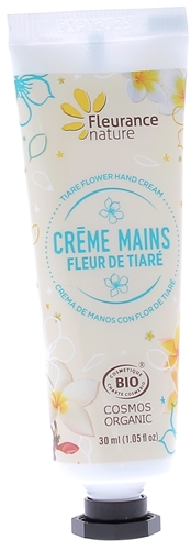 Crème mains fleur de tiaré bio Fleurance nature - tube de 30 ml