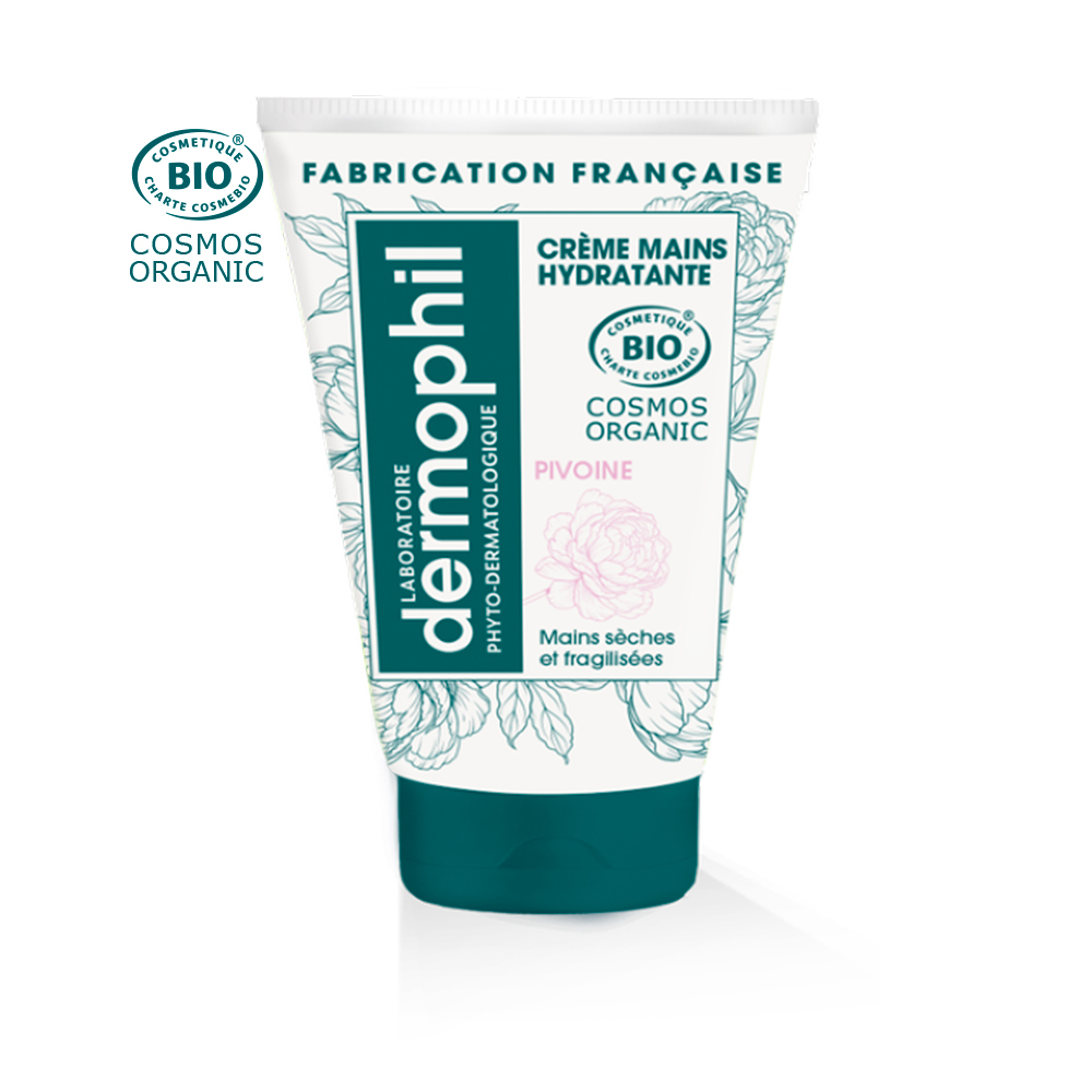 Crème mains hydratante bio à la pivoine Dermophil - tube de 50ml