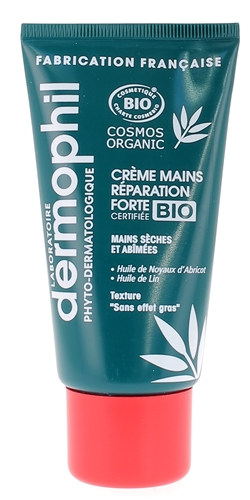 Crème mains réparation forte bio Dermophil Indien - tube de 75ml