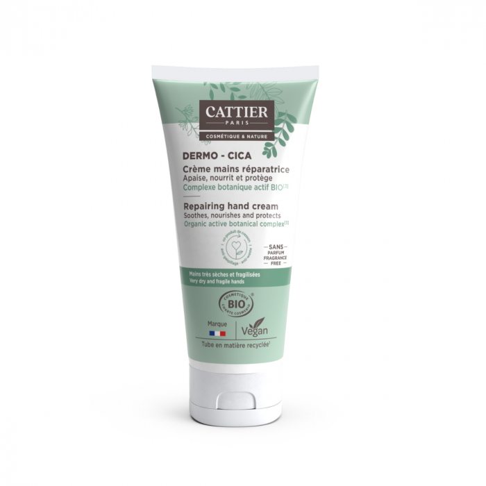 Crème mains réparatrice Dermo-Cica bio Cattier - tube de 50ml