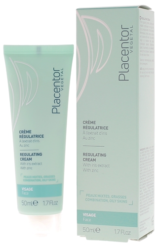 Crème régulatrice peaux mixtes, grasses Placentor végétal - tube de 50 ml