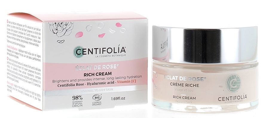 Crème riche Eclat de Rose Centifolia - pot de 50 ml