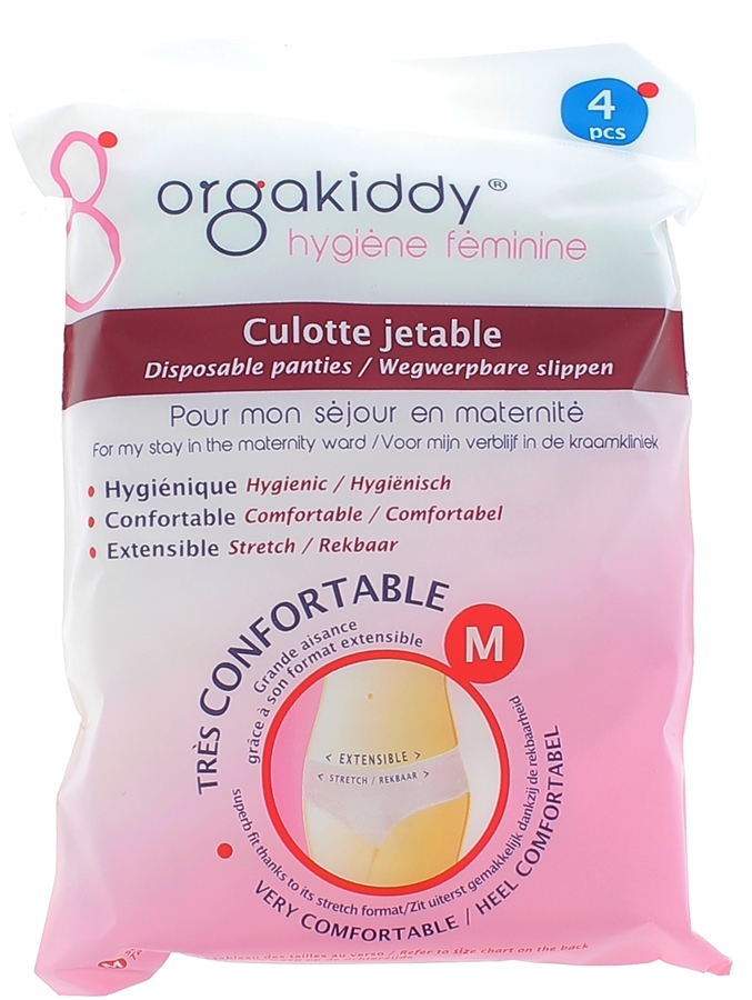 Culotte jetable taille M Orgakiddy - sachet de 4 unités