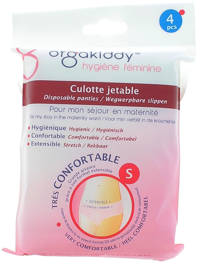 Culotte jetable taille S Orgakiddy - Sachet de 4 unités