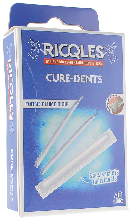 Cure-dents forme plus d'oie Ricqles - 40 unités