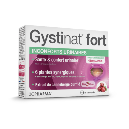 Gystinat Fort inconforts urinaires 3C Pharma - boîte de 30 comprimés