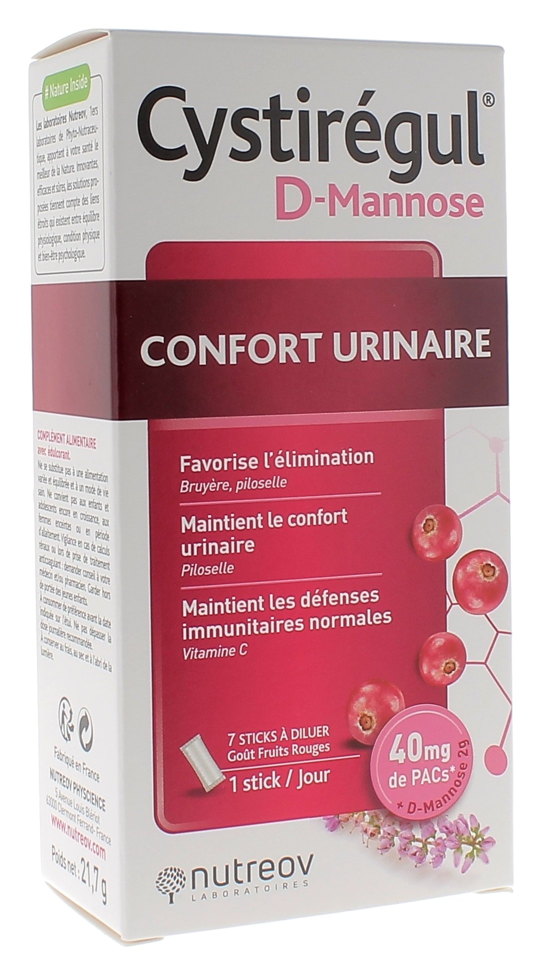 Cystirégul D-Mannose Confort Urinaire Nutreov - 7 sticks