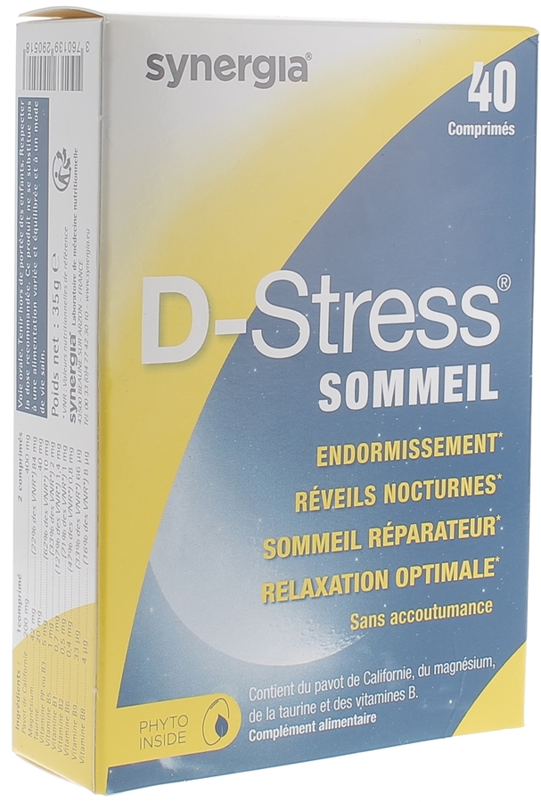 D-stress sommeil synergia - boîte de 40 comprimés