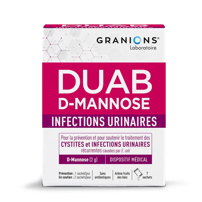 DUAB D-Mannose infections urinaires Granions - boîte de 7 sachets