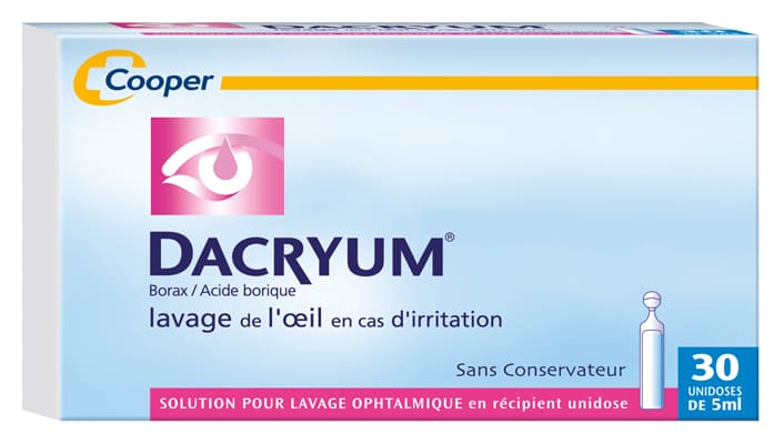 Dacryum solution pour lavage ophtalmique - 30 récipients unidoses