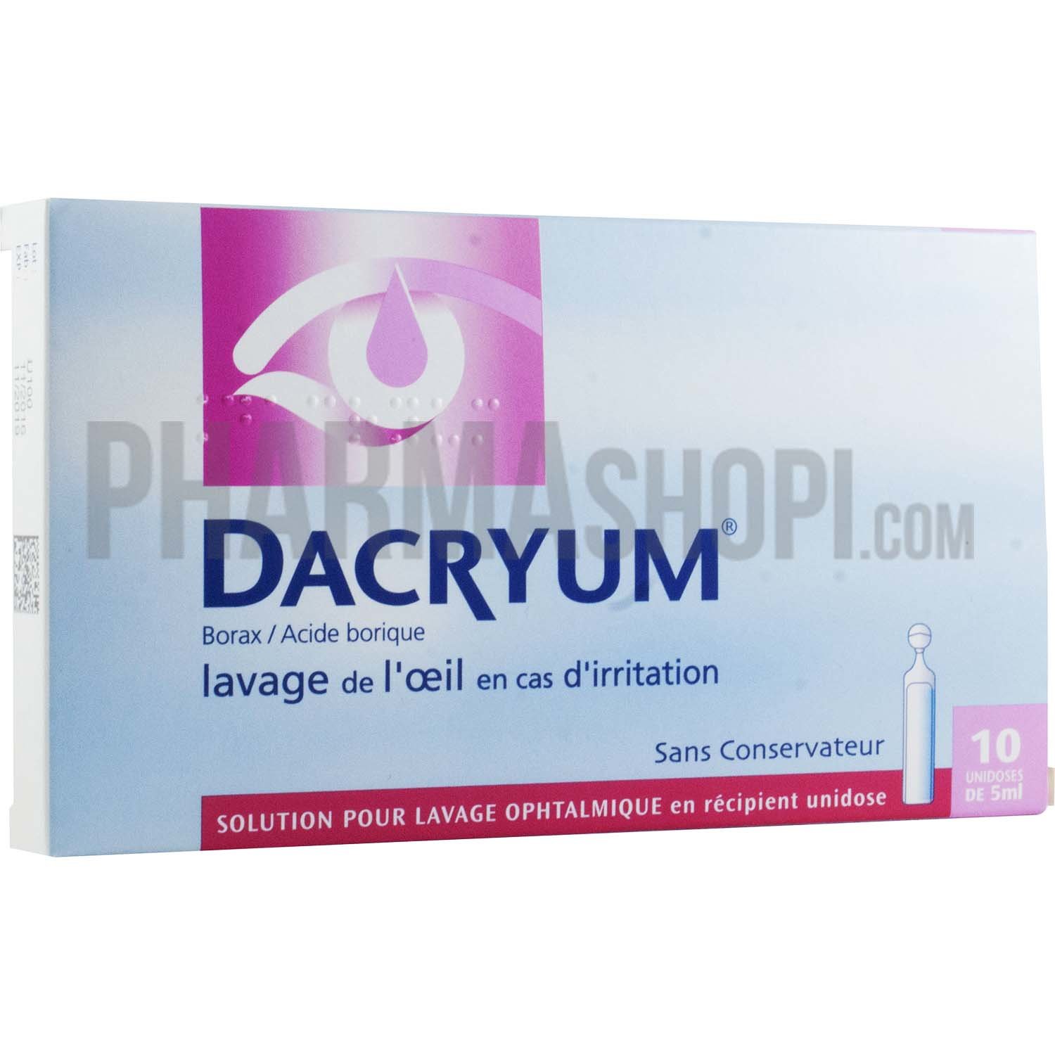 Dacryum solution pour lavage ophtalmique - 10 récipients unidoses