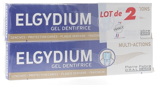 Dentifrice Multi-Actions Elgydium - 2 tubes de 75ml