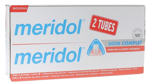 Dentifrice Soin complet Meridol - lot de 2 tubes de 75ml