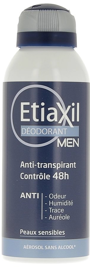 Déodorant Men anti-transpirant contrôle 48h Etiaxil - aérosol de 150 ml