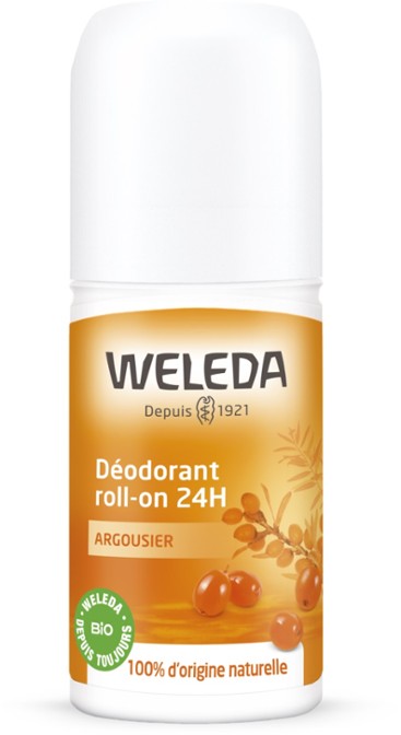 Déodorant Roll-on 24h Argousier Weleda - flacon de 50 ml