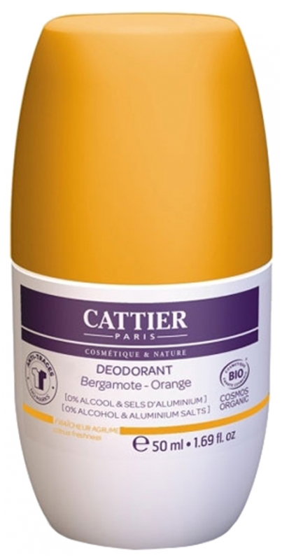 Déodorant Roll-on Fraîcheur Agrume Bio Cattier - Roll-on de 50 ml