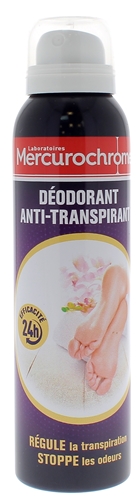 Déodorant anti transpirant pieds Mercurochrome - spray de 150 ml