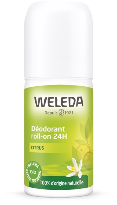 Déodorant au Citrus Roll-on 24h Weleda - roll-on de 50 ml