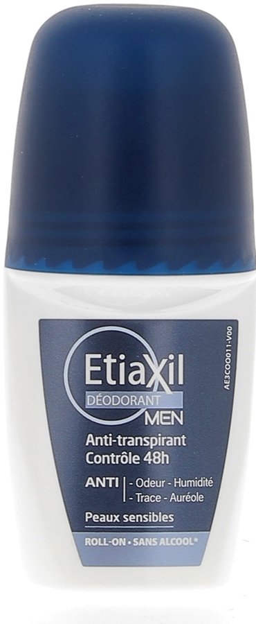 Déodorant homme anti-transpirant 48h Etiaxil - roll-on de 50 ml