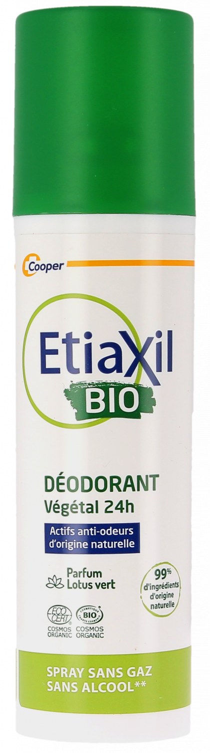 Déodorant spray végétal 24h bio sans aluminium Etiaxil - spray de 100ml