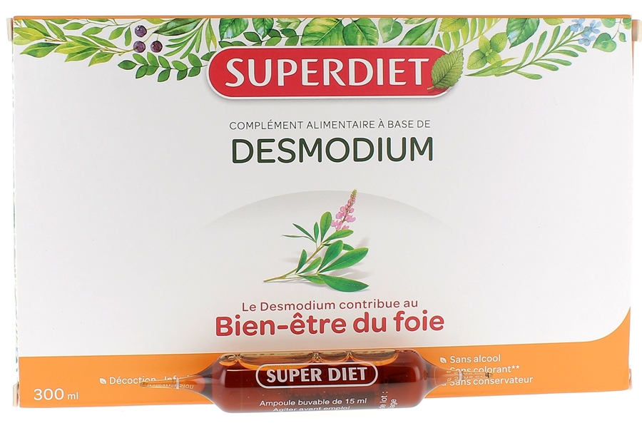 Superdiet -- Desmodium - 20 ampoules de 10 ml