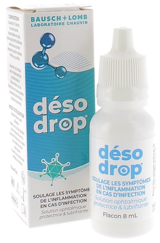 Desodrop Collyre solution ophtalmique protectrice et lubrifiante Bausch & Lomb - flacon de 8ml