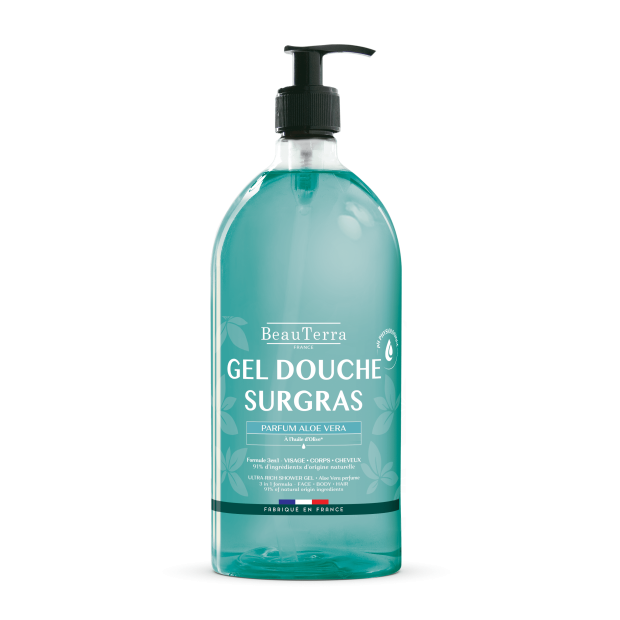 Gel douche surgras Aloe Vera Beauterra gel douche parfumé