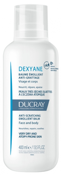 Dexyane baume émollient anti-grattage Ducray - flacon de 400 ml