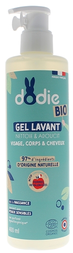 Gel lavant bio Dodie - flacon pompe de 400ml