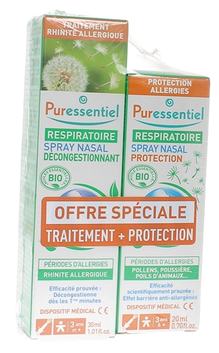Duo traitement et protection allergies Puressentiel - lot contenant 2 produits