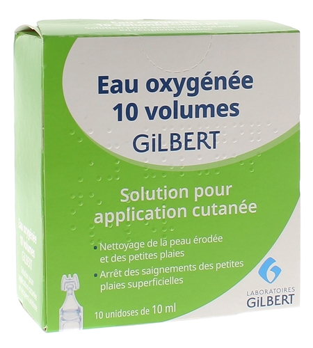 Eau oxygénée Gilbert - boîte de 10 unidoses de 10ml
