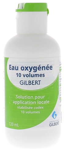Eau oxygénée stabilisée codex 10 volumes Gilbert solution pour application locale en flacon - flacon de 120ml 