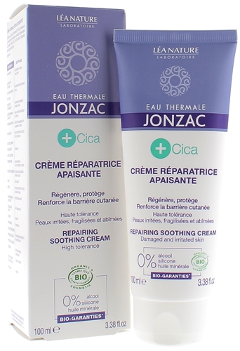 Eau thermale Jonzac +Cica Crème réparatrice apaisante bio Léa Nature - tube de 100 ml