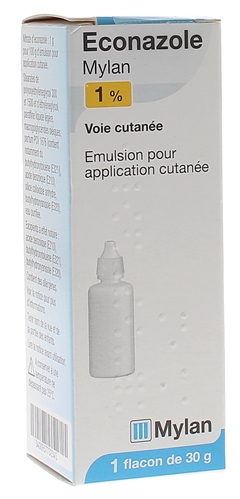 Econazole 1% emulsion Mylan - 1 flacon de 30g