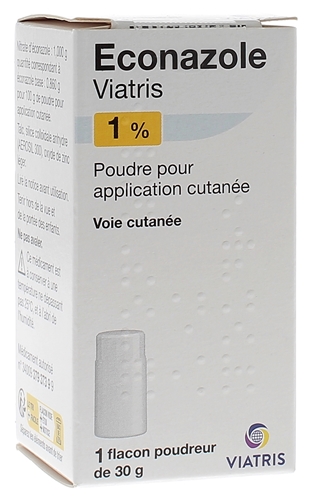 Econazole 1% poudre Viatris - 1 flacon poudreur