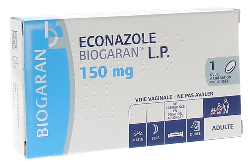 Econazole L.P 150mg Biogaran - boîte de 1 ovule