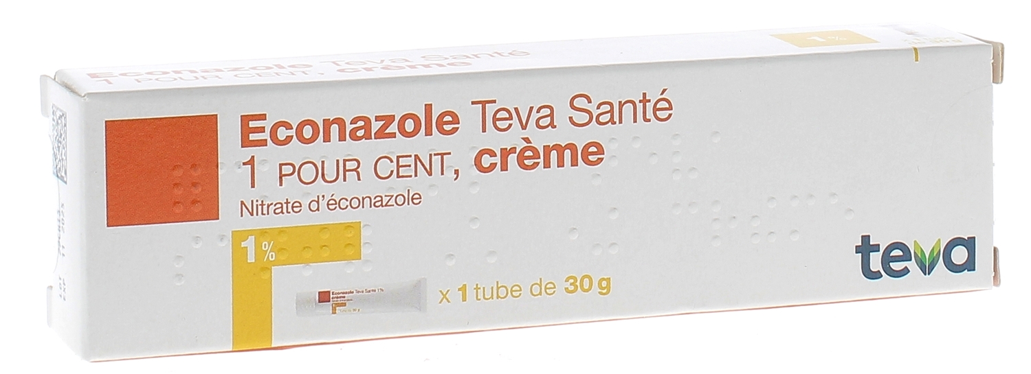 Econazole crème 1% Teva - tube de 30g