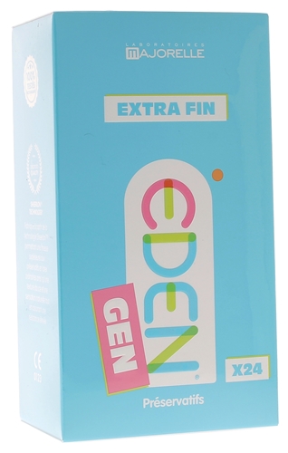 Eden Préservatifs extra-fins en latex Laboratoire Majorelle - boîte de 24 préservatifs
