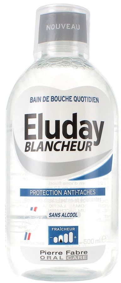 Eluday Blancheur Bain de Bouche Quotidien Pierre Fabre - flacon de 500 ml